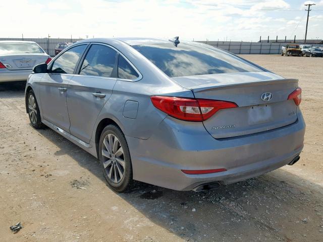 5NPE34AF2GH262381 - 2016 HYUNDAI SONATA SPO GRAY photo 3