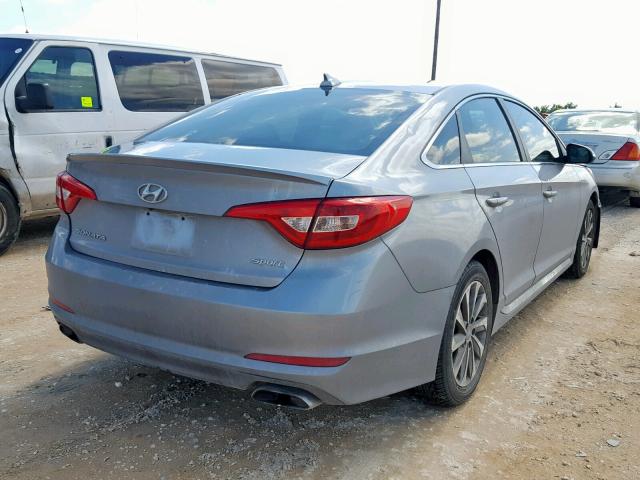 5NPE34AF2GH262381 - 2016 HYUNDAI SONATA SPO GRAY photo 4