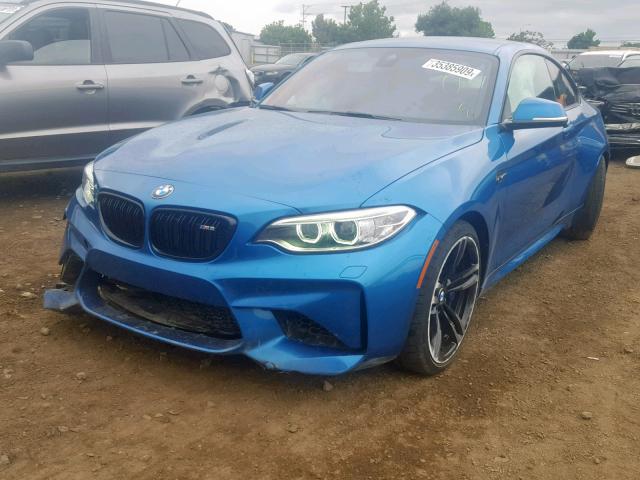 WBS1H9C50GV786042 - 2016 BMW M2 BLUE photo 2