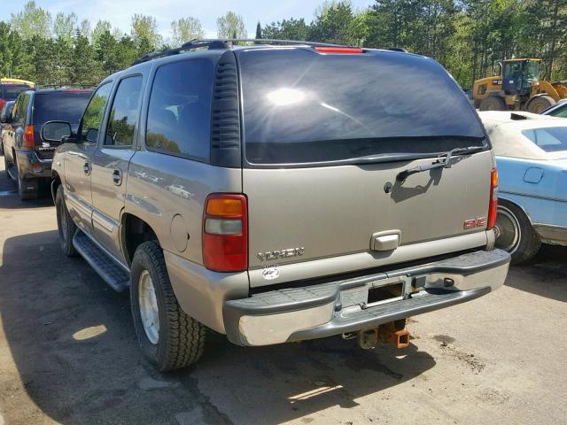 1GKEK13Z03J168790 - 2003 GMC YUKON TAN photo 3