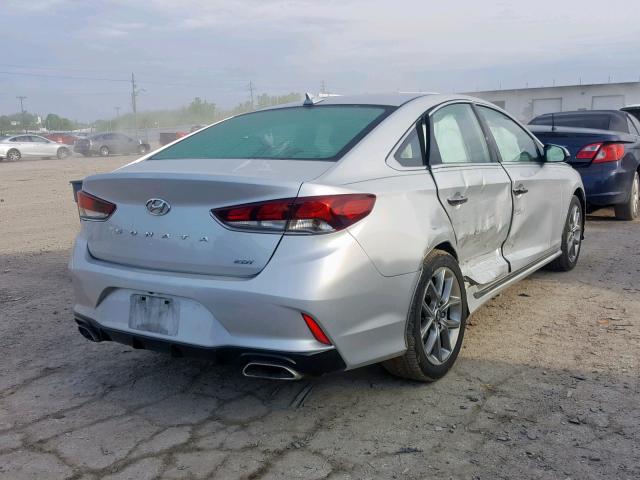 5NPE34AB2JH639795 - 2018 HYUNDAI SONATA SPO SILVER photo 4