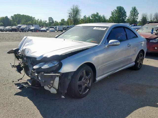 WDBTJ72H17F209534 - 2007 MERCEDES-BENZ CLK 550 SILVER photo 2