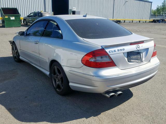 WDBTJ72H17F209534 - 2007 MERCEDES-BENZ CLK 550 SILVER photo 3