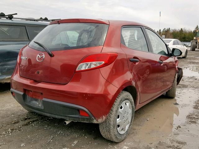 JM1DE1KY9E0180145 - 2014 MAZDA MAZDA2 SPO RED photo 4