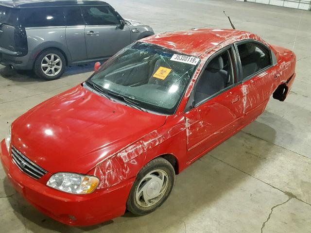 KNAFB121035242288 - 2003 KIA SPECTRA BA RED photo 9