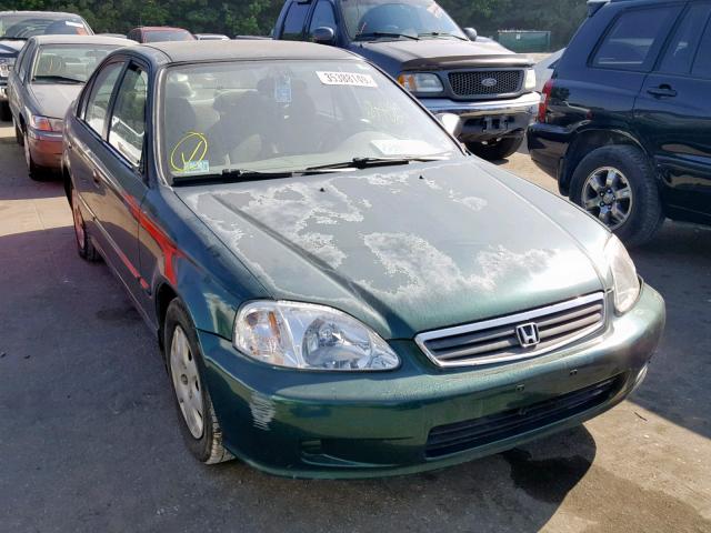 2HGEJ6615YH506423 - 2000 HONDA CIVIC BASE GREEN photo 1