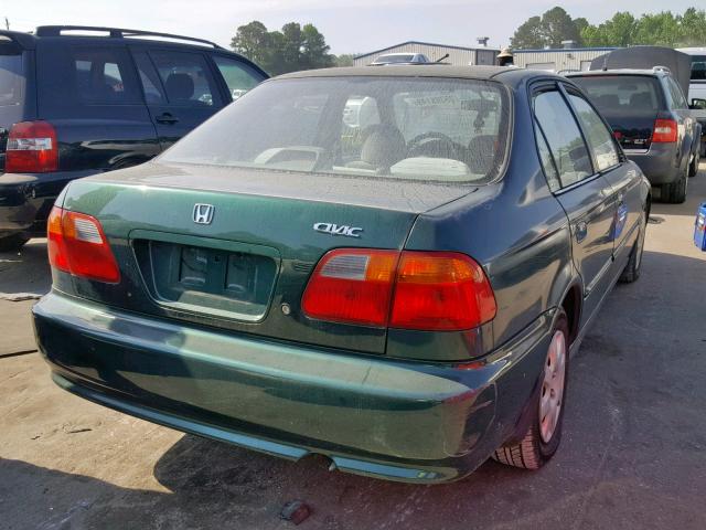 2HGEJ6615YH506423 - 2000 HONDA CIVIC BASE GREEN photo 4