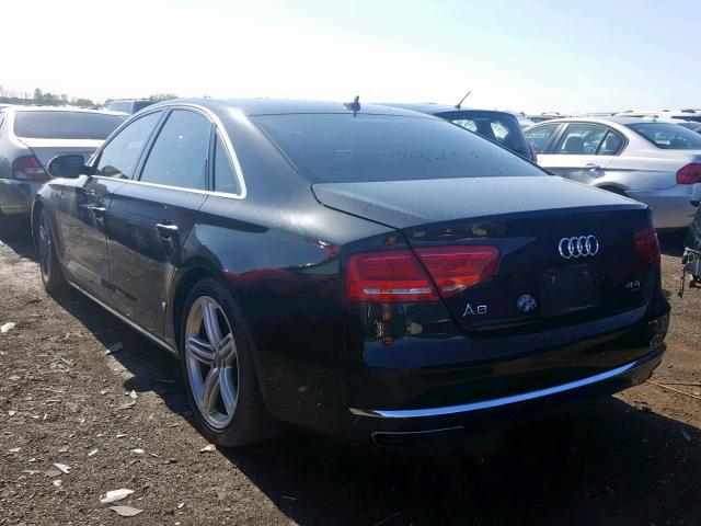 WAUA2AFD9DN010269 - 2013 AUDI A8 QUATTRO BLACK photo 3