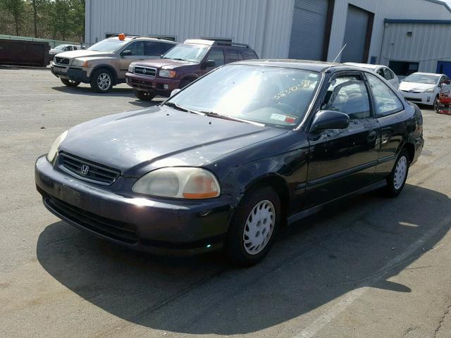 1HGEJ6223TL042946 - 1996 HONDA CIVIC DX BLACK photo 2