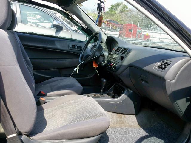 1HGEJ6223TL042946 - 1996 HONDA CIVIC DX BLACK photo 5