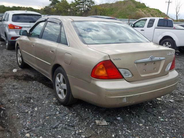 4T1BF28B22U231675 - 2002 TOYOTA AVALON XL BEIGE photo 3