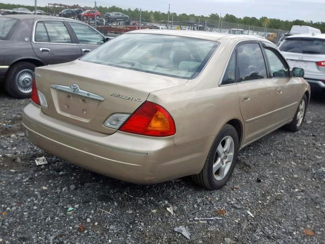 4T1BF28B22U231675 - 2002 TOYOTA AVALON XL BEIGE photo 4