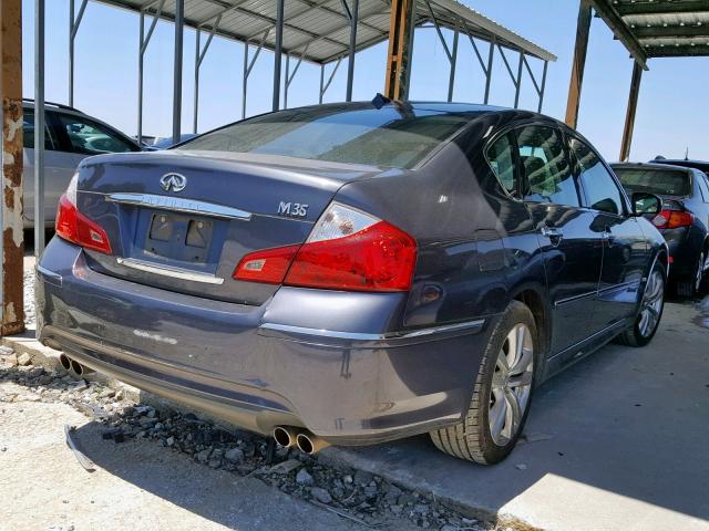 JNKAY01E38M600862 - 2008 INFINITI M35 BASE BLUE photo 4