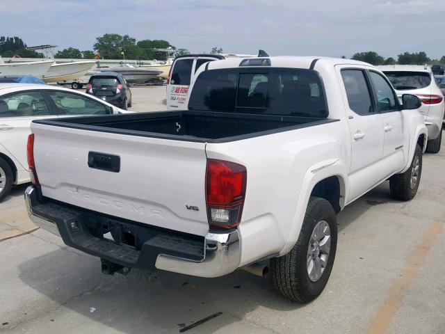 3TMAZ5CN1JM062407 - 2018 TOYOTA TACOMA DOU WHITE photo 4