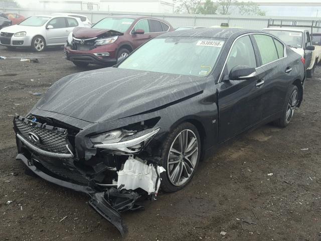 JN1BV7ARXEM690889 - 2014 INFINITI Q50 BASE BLACK photo 2