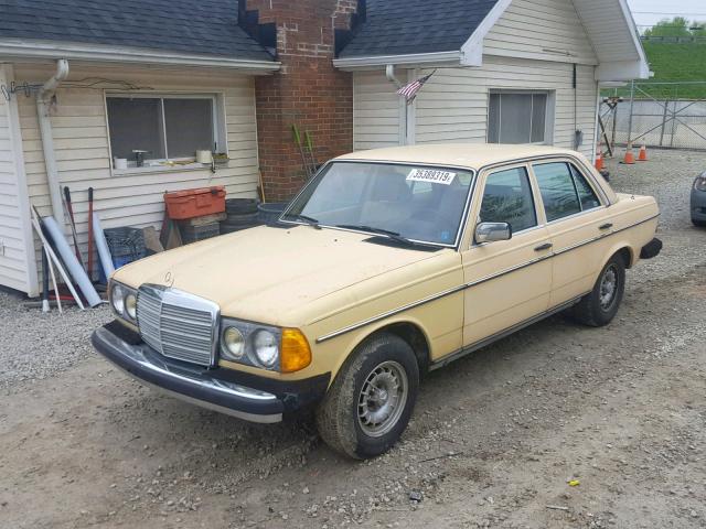 WDBAB23A8CB353088 - 1982 MERCEDES-BENZ 240 D YELLOW photo 2