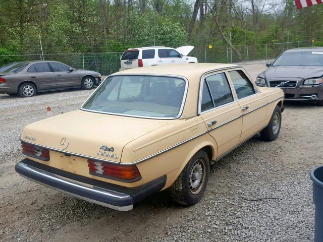 WDBAB23A8CB353088 - 1982 MERCEDES-BENZ 240 D YELLOW photo 4