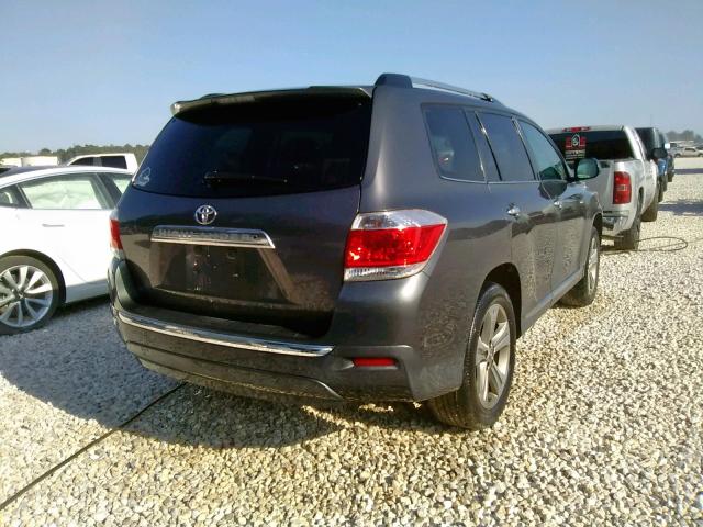 5TDYK3EH5BS046193 - 2011 TOYOTA HIGHLANDER SILVER photo 4