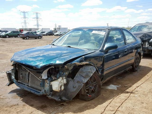 1HGEJ8146WL049506 - 1998 HONDA CIVIC EX GREEN photo 2