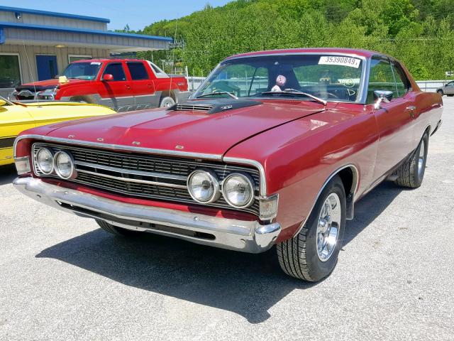 8A33C256404 - 1968 FORD FAIRLANE BURGUNDY photo 2