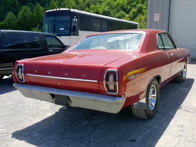 8A33C256404 - 1968 FORD FAIRLANE BURGUNDY photo 4