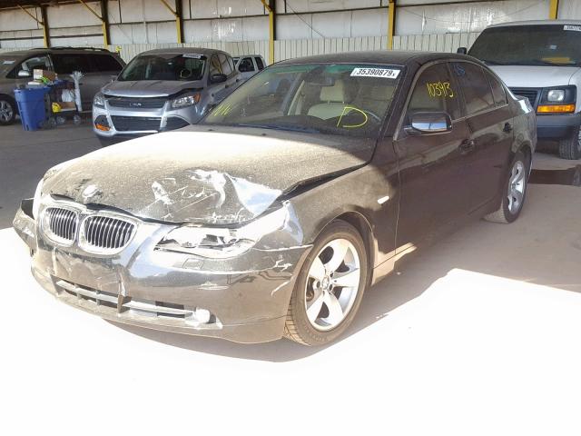 WBANE53517CW60288 - 2007 BMW 525 I BLACK photo 2