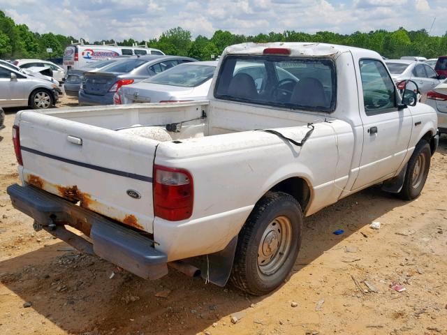 1FTYR10U92PB19001 - 2002 FORD RANGER WHITE photo 4