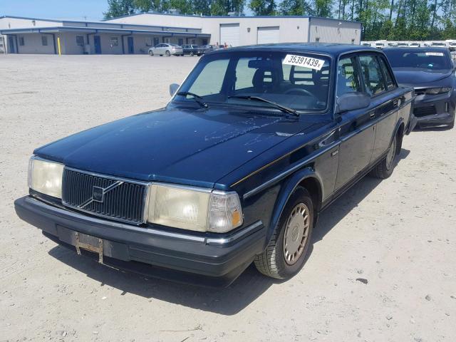 YV1AA8847M1431775 - 1991 VOLVO 240 GREEN photo 2