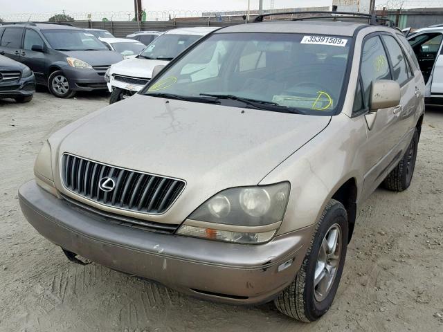 JT6HF10U4X0086487 - 1999 LEXUS RX 300 GOLD photo 2