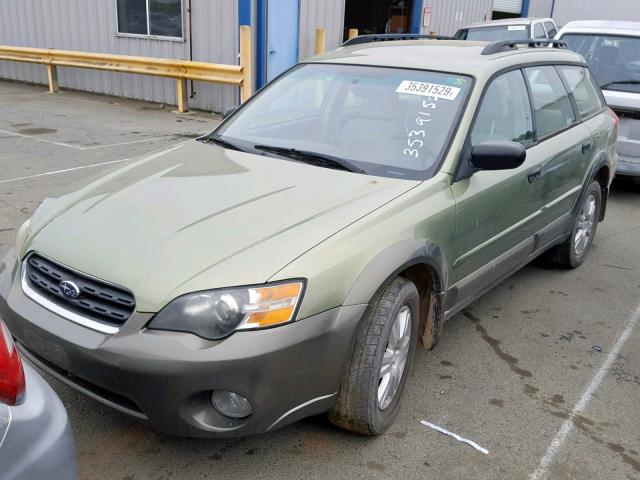 4S4BP61C857358277 - 2005 SUBARU LEGACY OUT GREEN photo 2