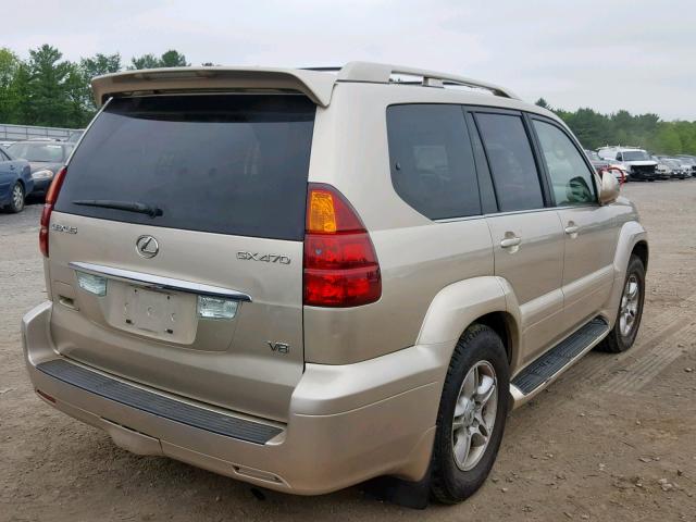 JTJBT20X070132059 - 2007 LEXUS GX 470 GOLD photo 4