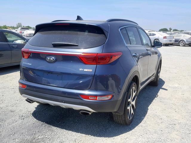 KNDPRCA66J7448809 - 2018 KIA SPORTAGE S BLUE photo 4