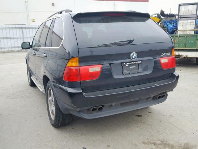 WBAFB33581LH18716 - 2001 BMW X5 4.4I BLACK photo 3
