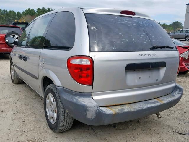 1B4GP25B71B278283 - 2001 DODGE CARAVAN SE GRAY photo 3