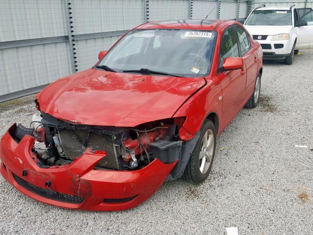 JM1BK32F361464604 - 2006 MAZDA 3 I RED photo 2