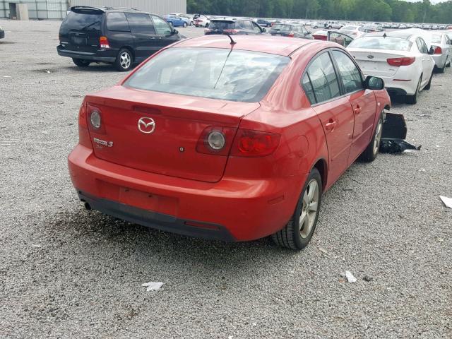 JM1BK32F361464604 - 2006 MAZDA 3 I RED photo 4