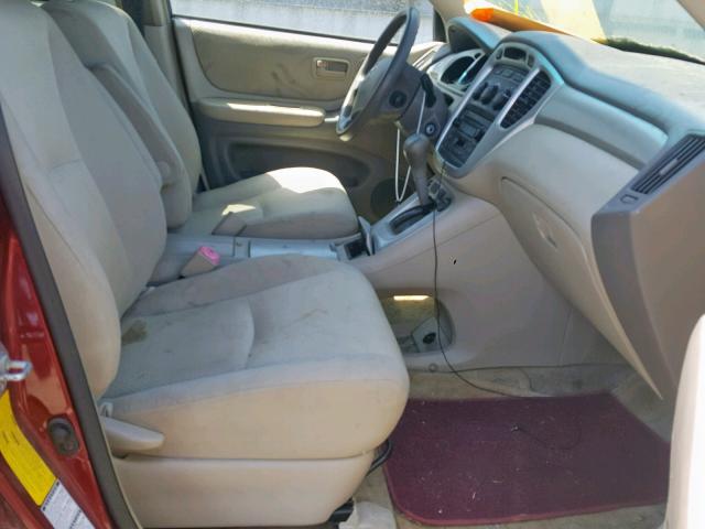 JTEEP21A040064853 - 2004 TOYOTA HIGHLANDER MAROON photo 5