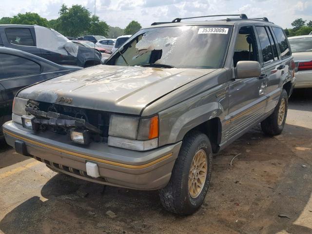 1J4GZ78Y9SC667989 - 1995 JEEP GRAND CHER GOLD photo 2