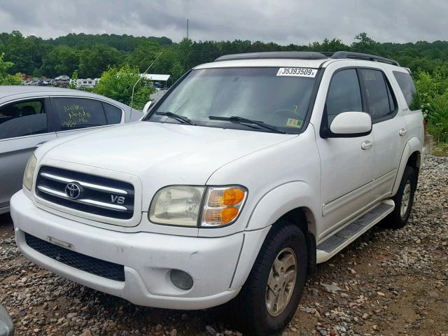 5TDBT48A61S037220 - 2001 TOYOTA SEQUOIA LI WHITE photo 2