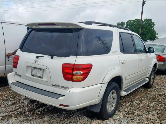 5TDBT48A61S037220 - 2001 TOYOTA SEQUOIA LI WHITE photo 4