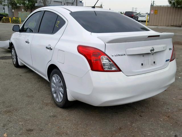 3N1CN7AP1EL816442 - 2014 NISSAN VERSA SV WHITE photo 3