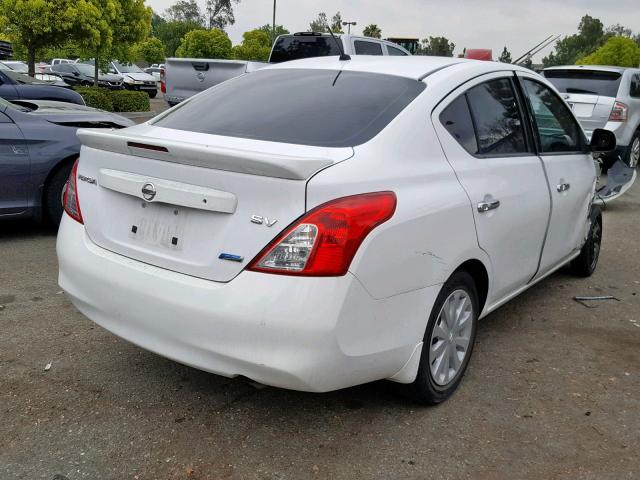 3N1CN7AP1EL816442 - 2014 NISSAN VERSA SV WHITE photo 4