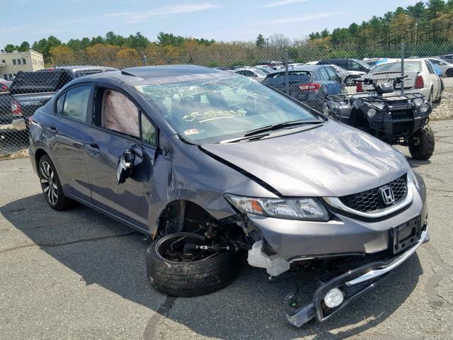 2HGFB2F9XFH503871 - 2015 HONDA CIVIC EXL GRAY photo 1