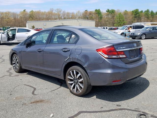 2HGFB2F9XFH503871 - 2015 HONDA CIVIC EXL GRAY photo 3