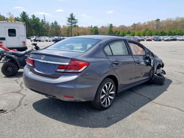 2HGFB2F9XFH503871 - 2015 HONDA CIVIC EXL GRAY photo 4