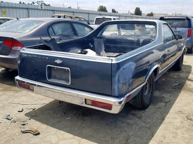 3GCCW80H3GS912897 - 1986 CHEVROLET EL CAMINO BLUE photo 4