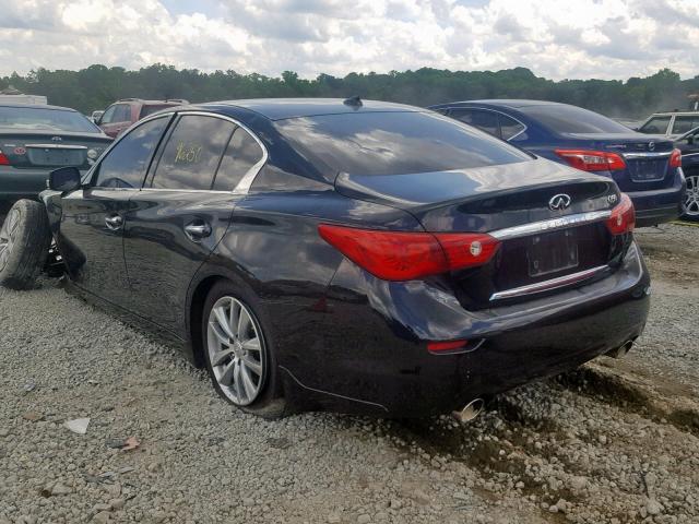 JN1BV7AP7EM682828 - 2014 INFINITI Q50 BASE BLACK photo 3