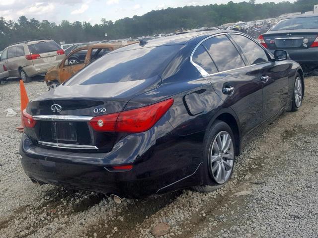 JN1BV7AP7EM682828 - 2014 INFINITI Q50 BASE BLACK photo 4