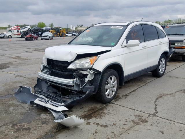 JHLRE38708C054570 - 2008 HONDA CR-V EXL WHITE photo 2