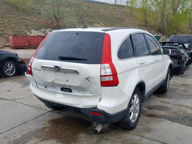 JHLRE38708C054570 - 2008 HONDA CR-V EXL WHITE photo 4